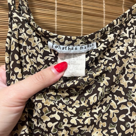 Jonathan Martin Brown Floral Tank Top - Picture 2 of 3